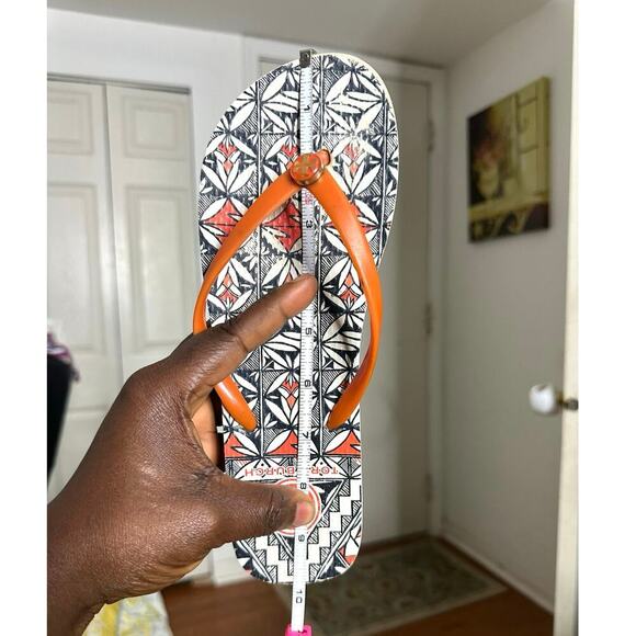 Tory Burch Women’s Rubber Flip Flops Size 9 Orange - Picture 13 of 13